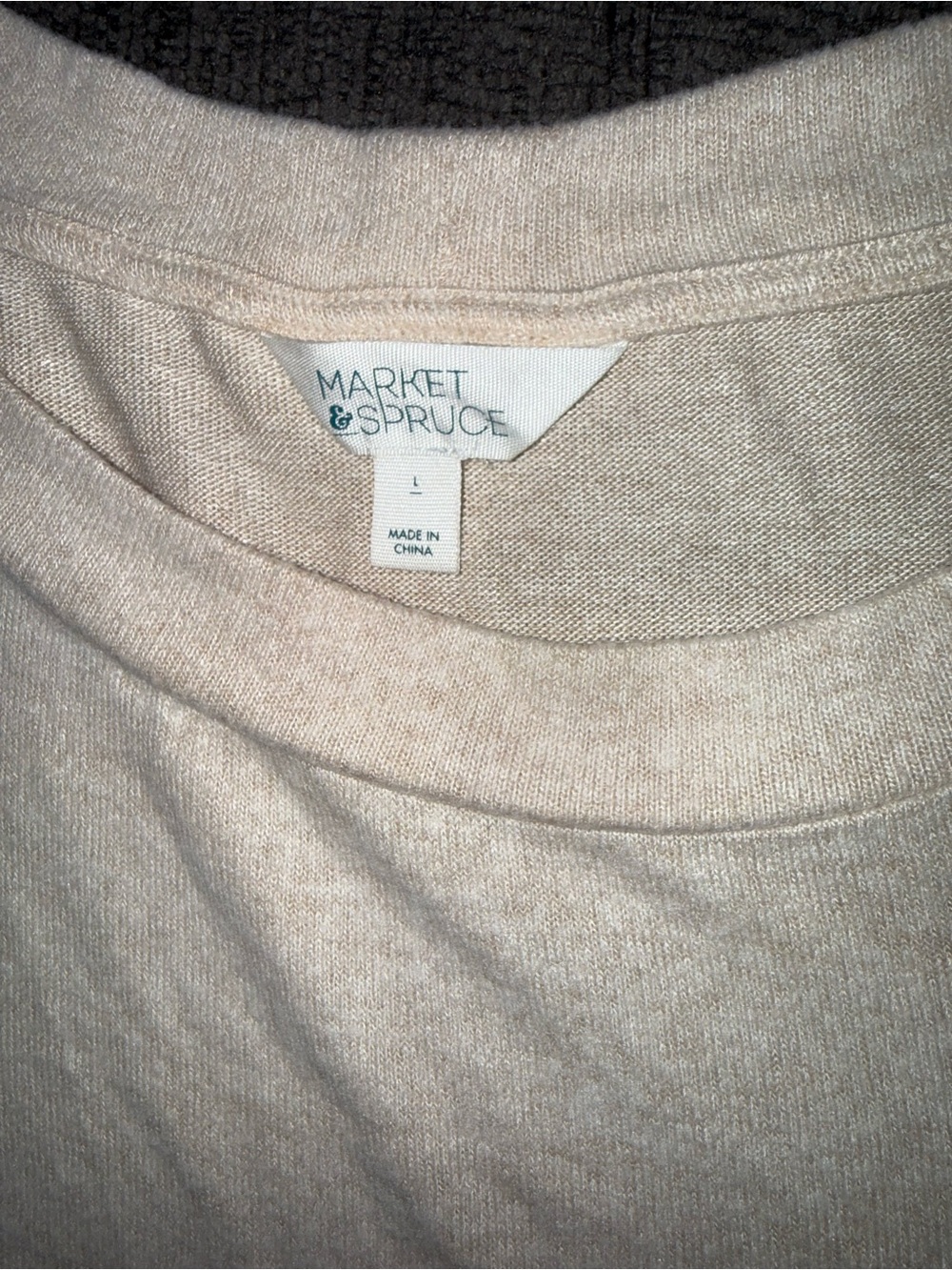 Market & Spruce Oatmeal Knit Pullover Top Women’s Large 3/4 Sleeve Casual - Picture 6 of 7